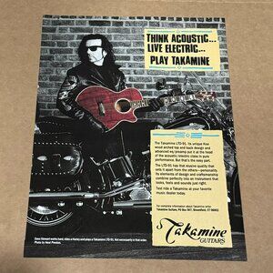 Dave Stewart of the Eurythmics - Takamine Guitars - 1991 Print Advertisement